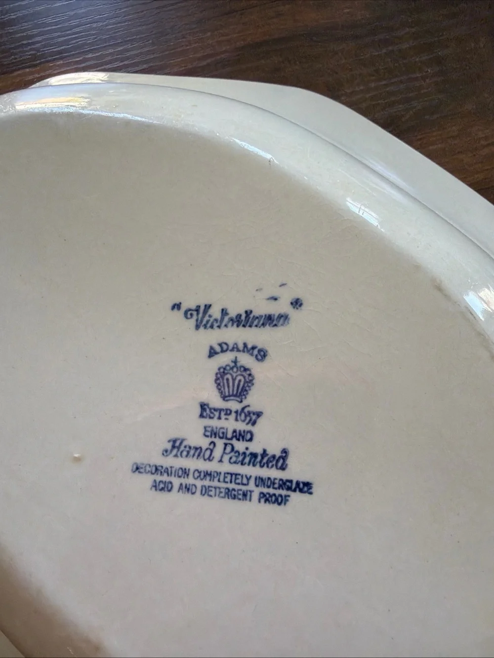 Classic Blue & White Serving Bowl -Adam’s vintage hand painted England